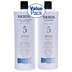 Nioxin System 5 Cleanser & Scalp Therapy Duo Set for medium coarse & chemically-treated hair (1 Liter) Nioxin System 5 Cleanser & Scalp Therapy Duo Set for medium coarse & chemically-treated hair (1 Liter)